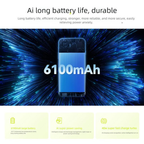 Huawei Maimang 40 5G, 12 Go + 256 Go, 6,7 pouces, réseau : 5G, OTG, non compatible avec Google Play (vert) SH449G265-017